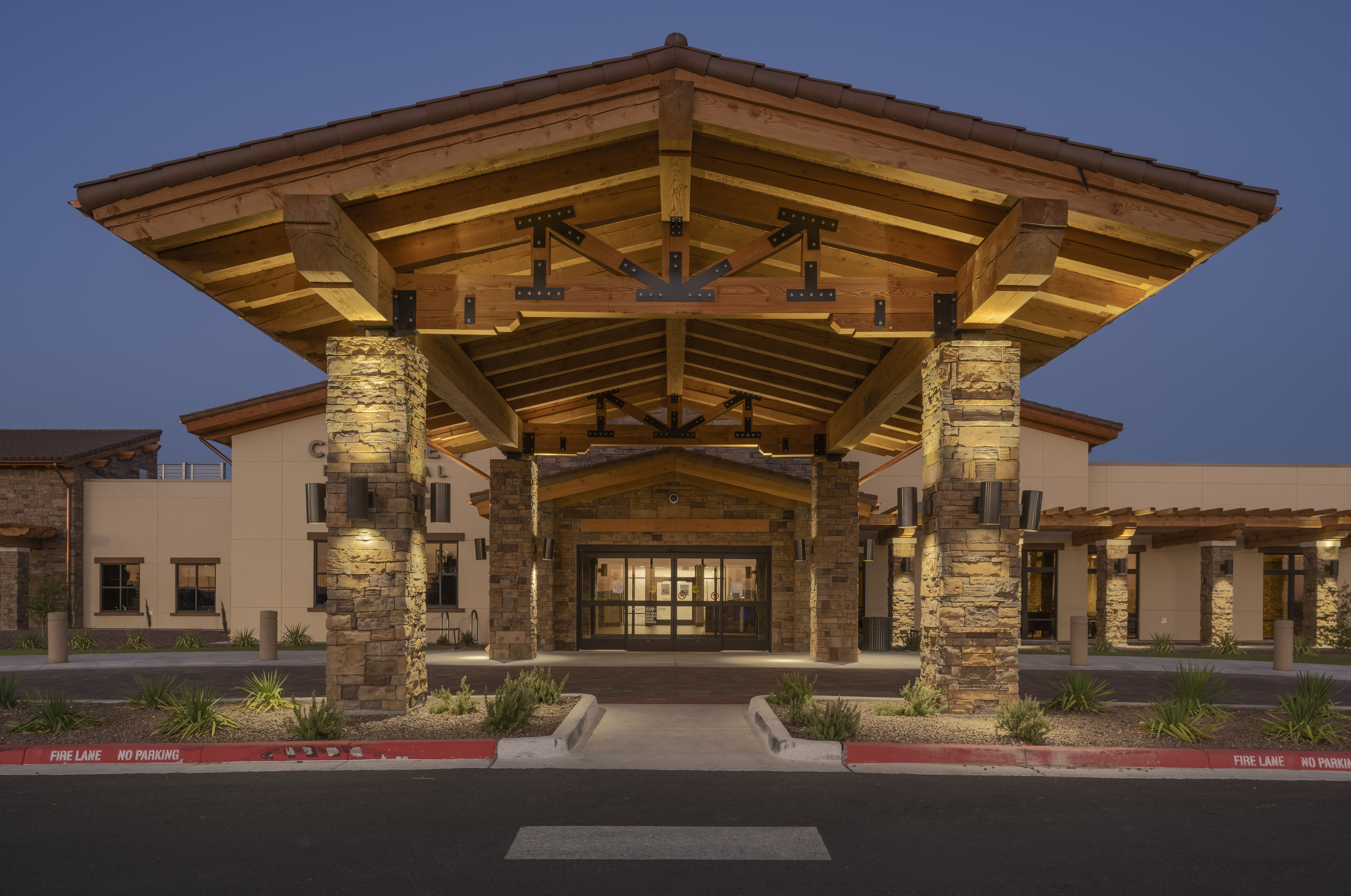 Front Portico Evening