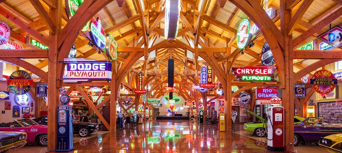 Hemi hideout car cathedral commercial timber frame 1