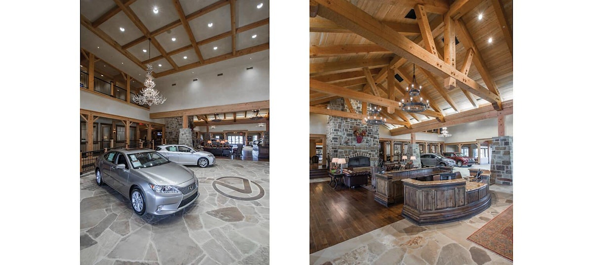 Lexus dealership commercial timber frame 11