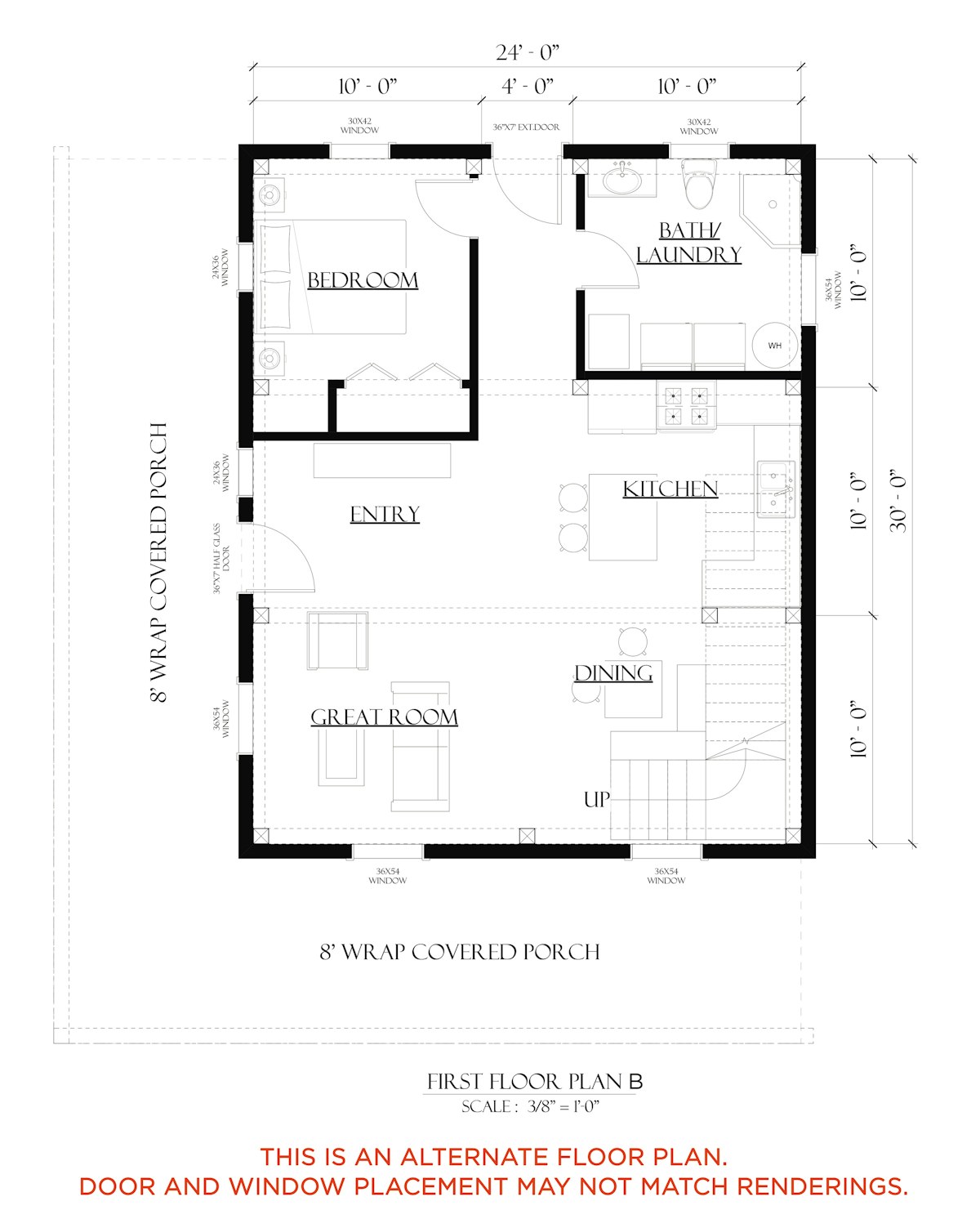 Timberlyne Cantata 24x30 Ponderosa Floor Plan Main B