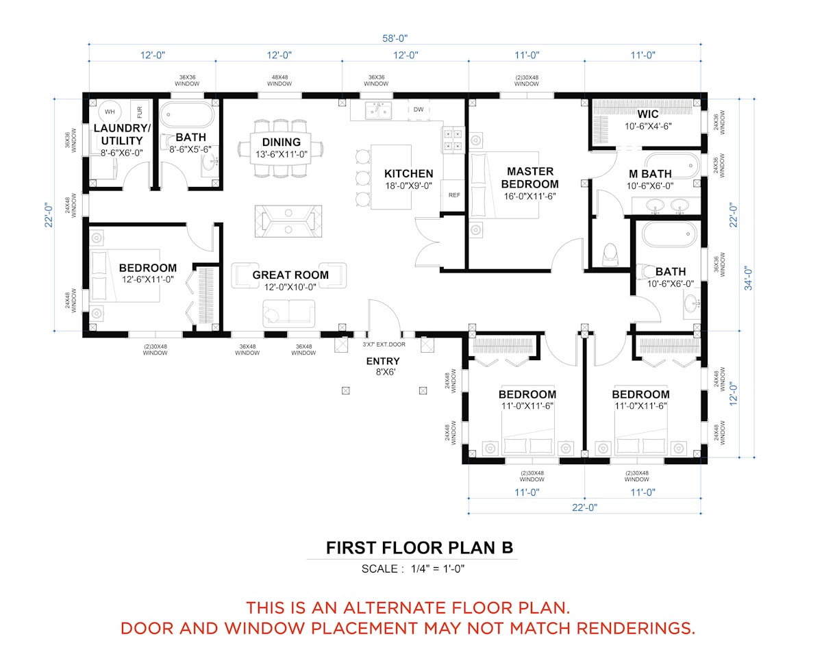 Timberlyne Cook Timber Frame Home Main Floor Plan B